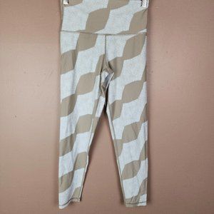 Aerie high rise biege and white legging